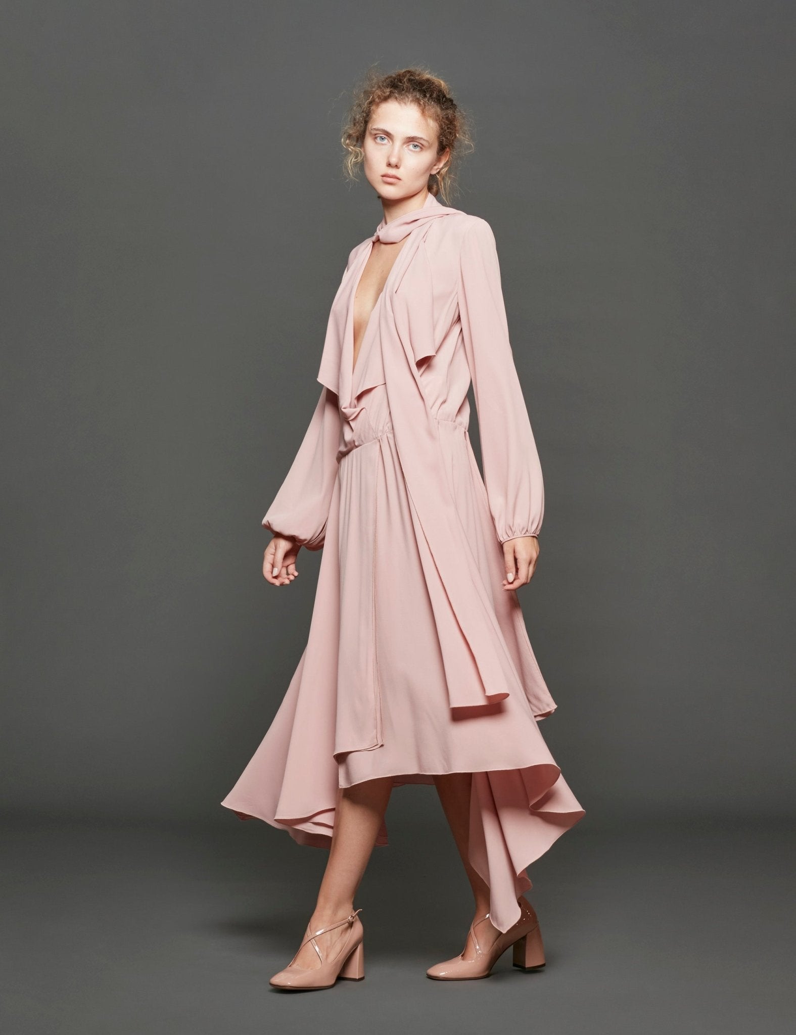 abito asimmetrico blush - n21 alessandro dell'acqua - abito