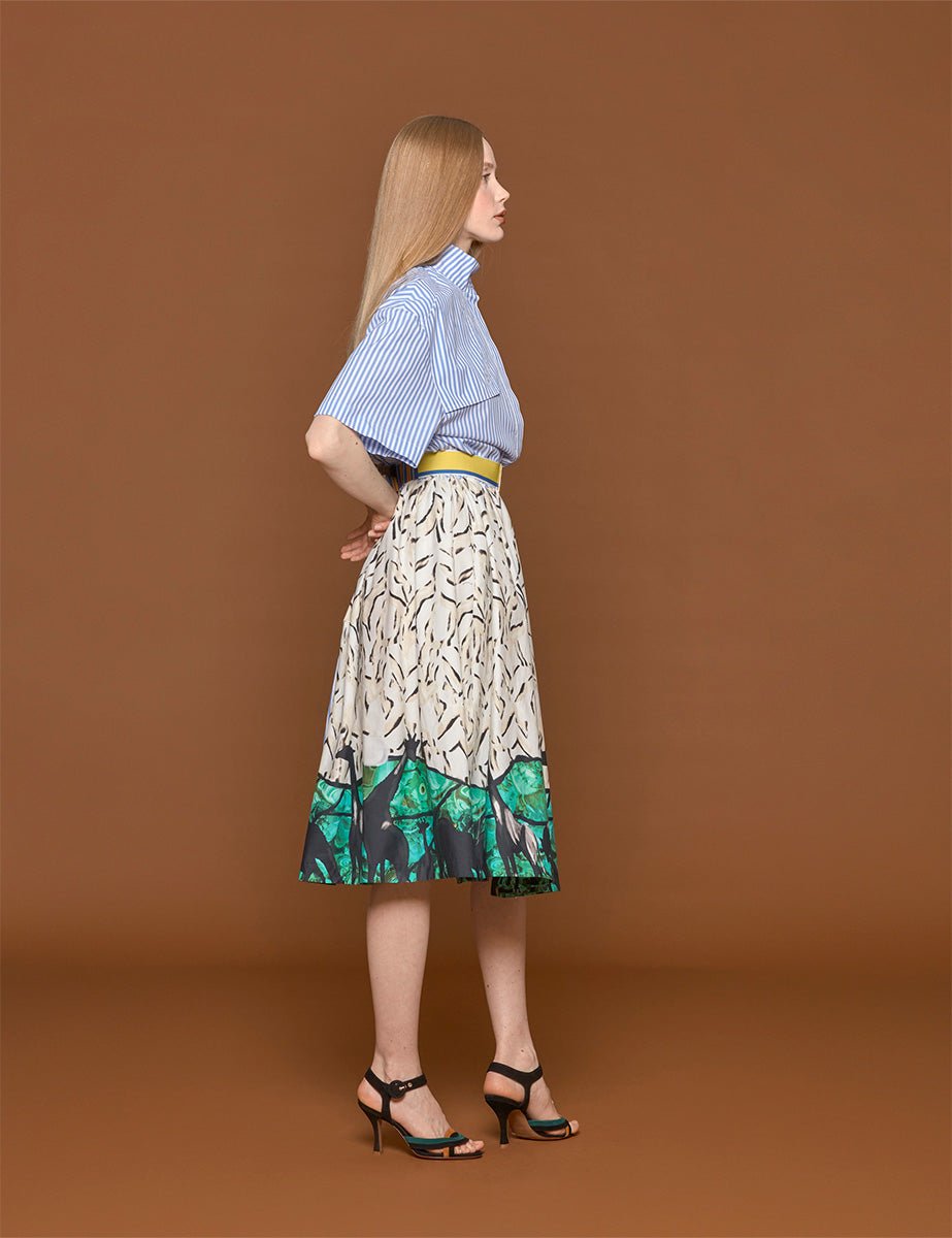 abito chemisier bastoncino azzurro - stella jean - chemisier