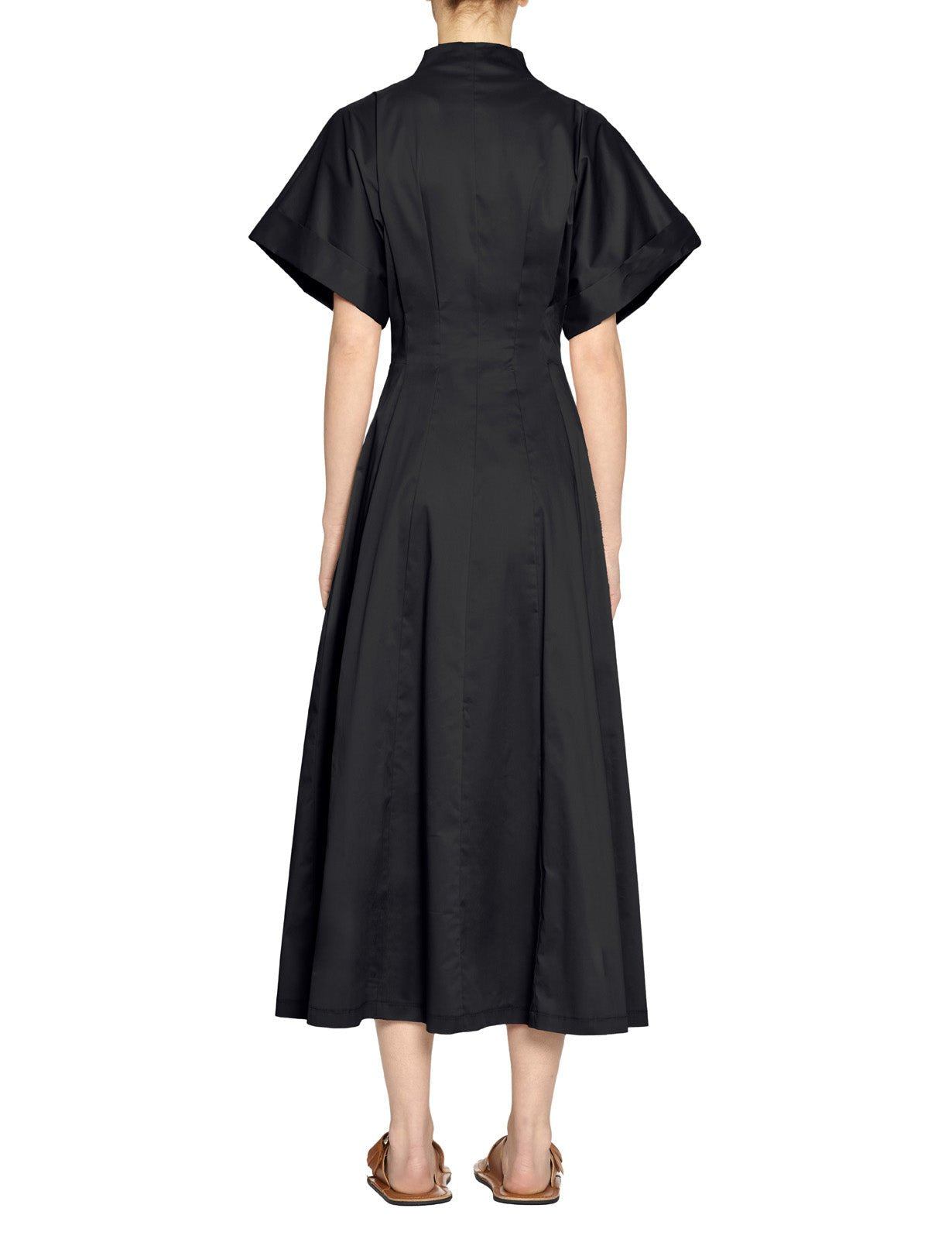 abito chemisier cotone nero - blufrida - abito