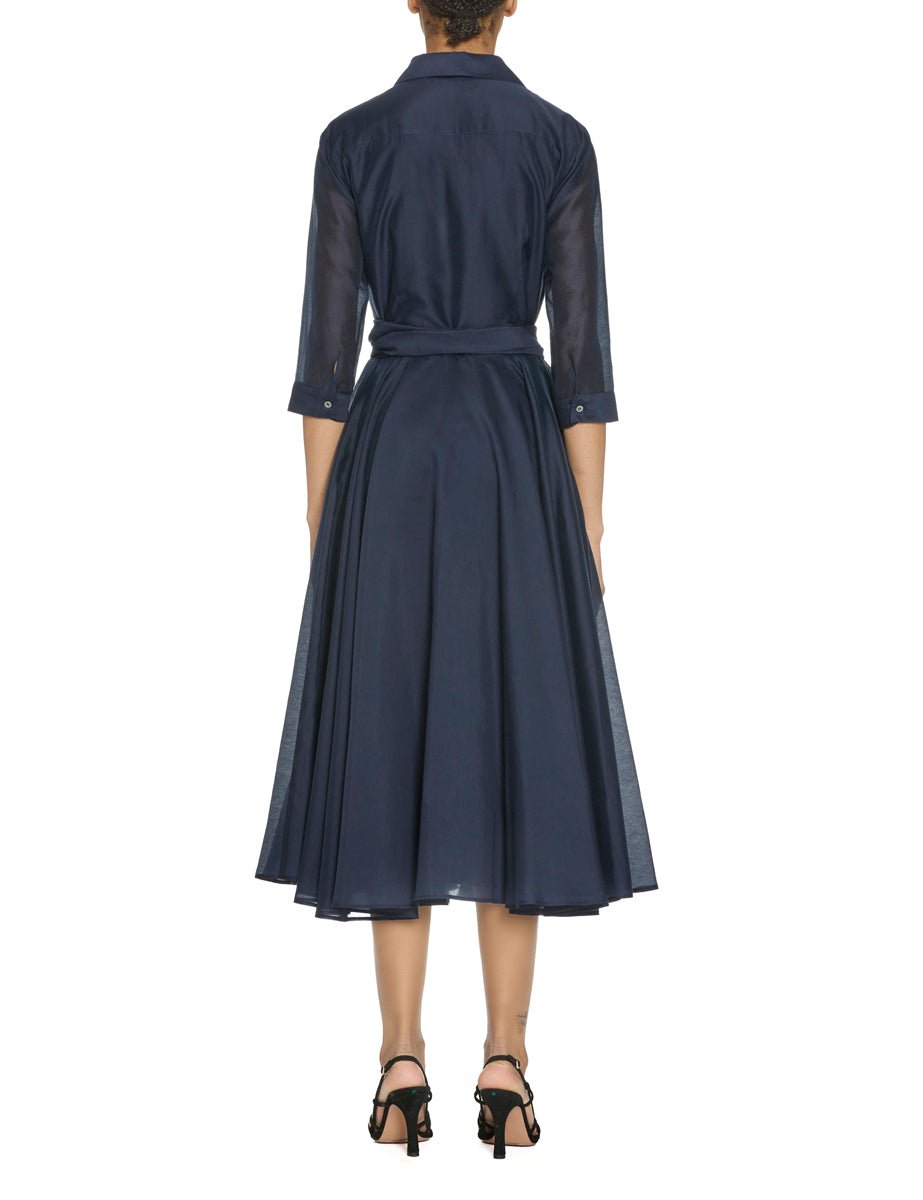 abito chemisier mussola fiocco blu - blufrida - abito