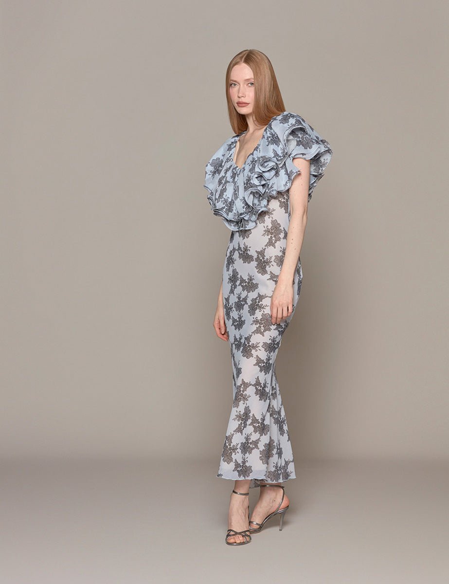 abito chiffon bianco delicate lace - rotate - abito