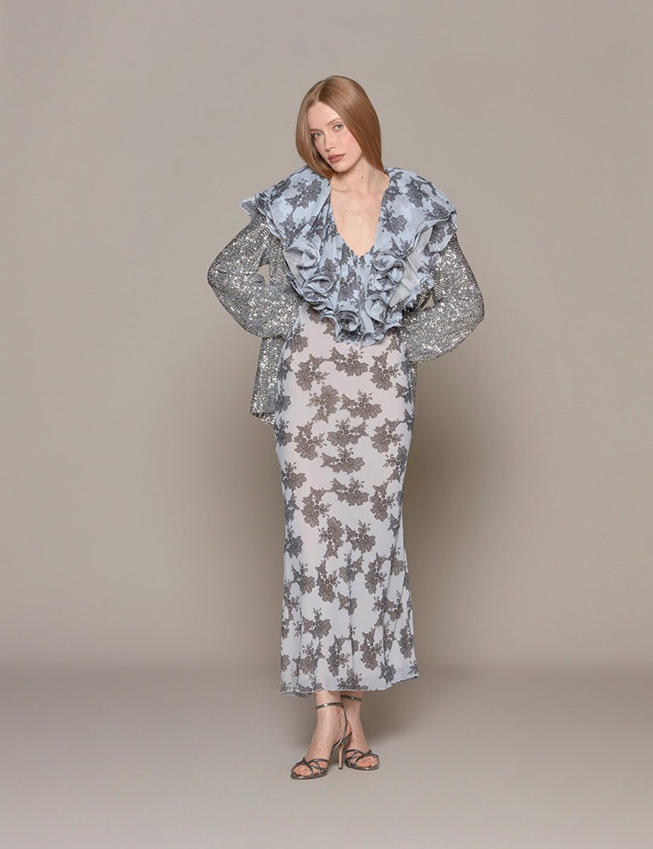 abito chiffon bianco delicate lace - rotate - abito