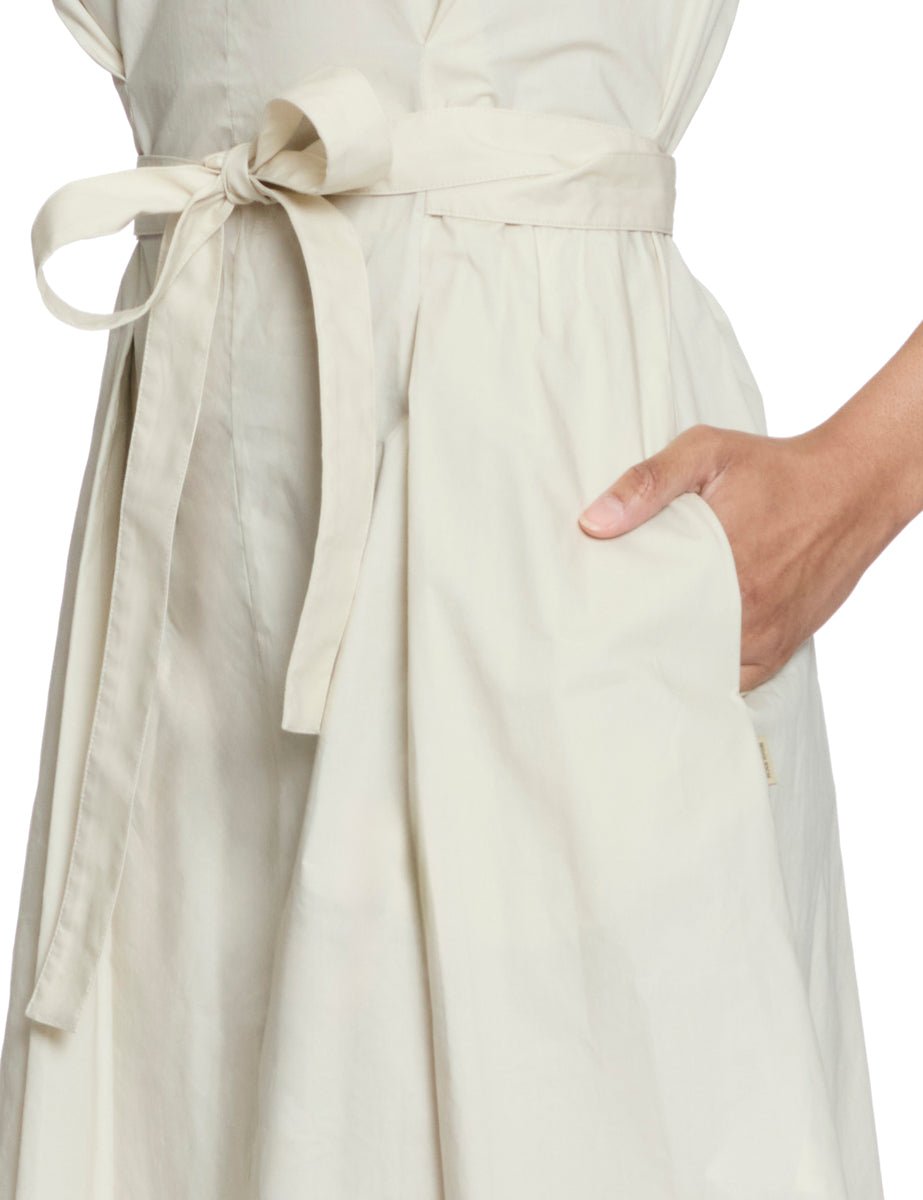 abito cinturato popeline light oak - woolrich - abito