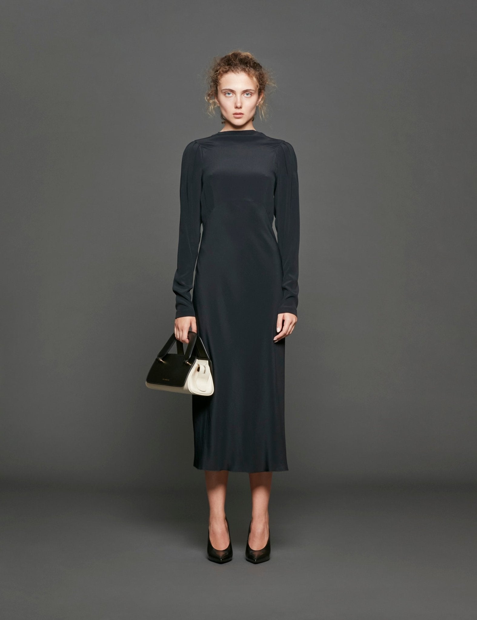 abito crepe de chine nero - n21 alessandro dell'acqua - abito