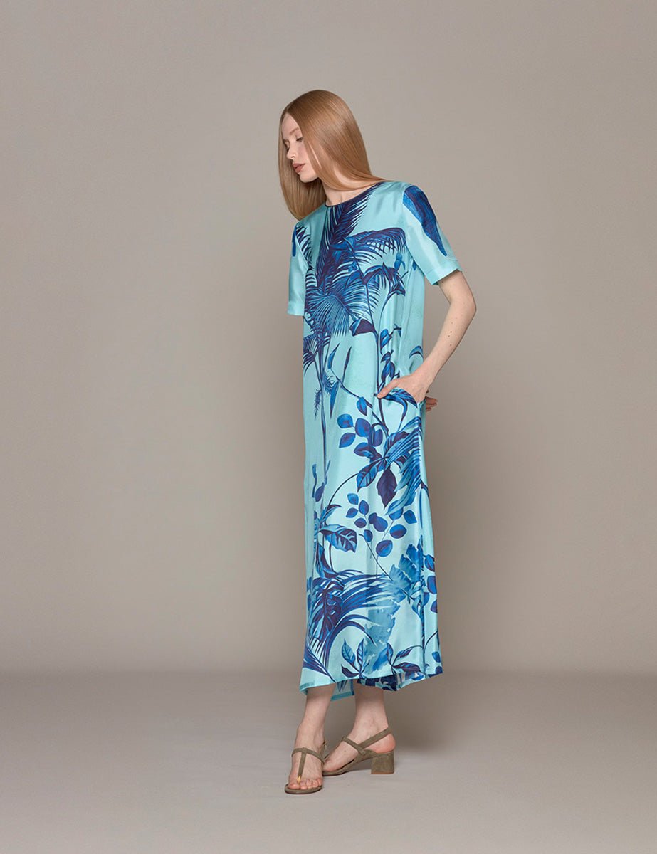 abito criso azzurro blu palme - for restless sleepers - abito