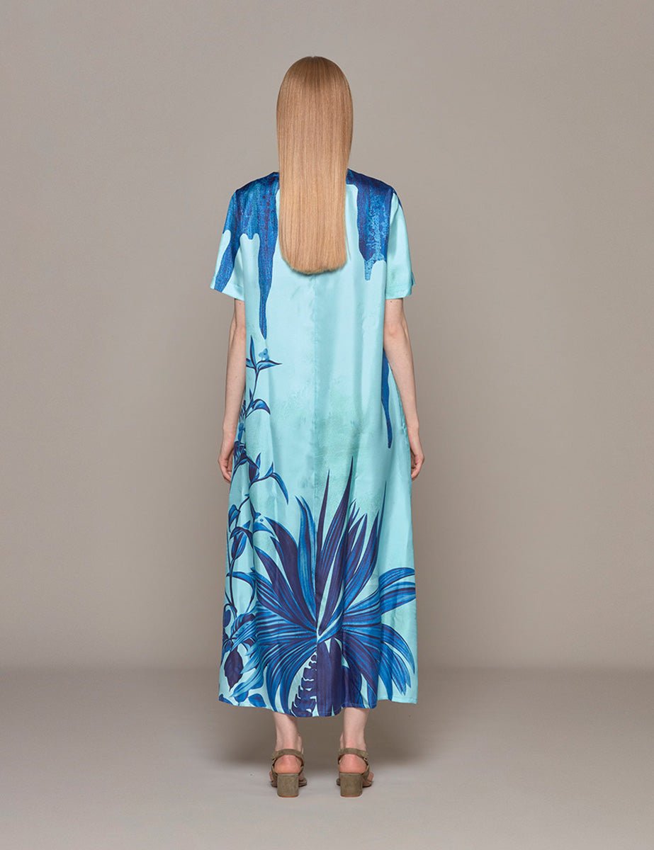 abito criso azzurro blu palme - for restless sleepers - abito