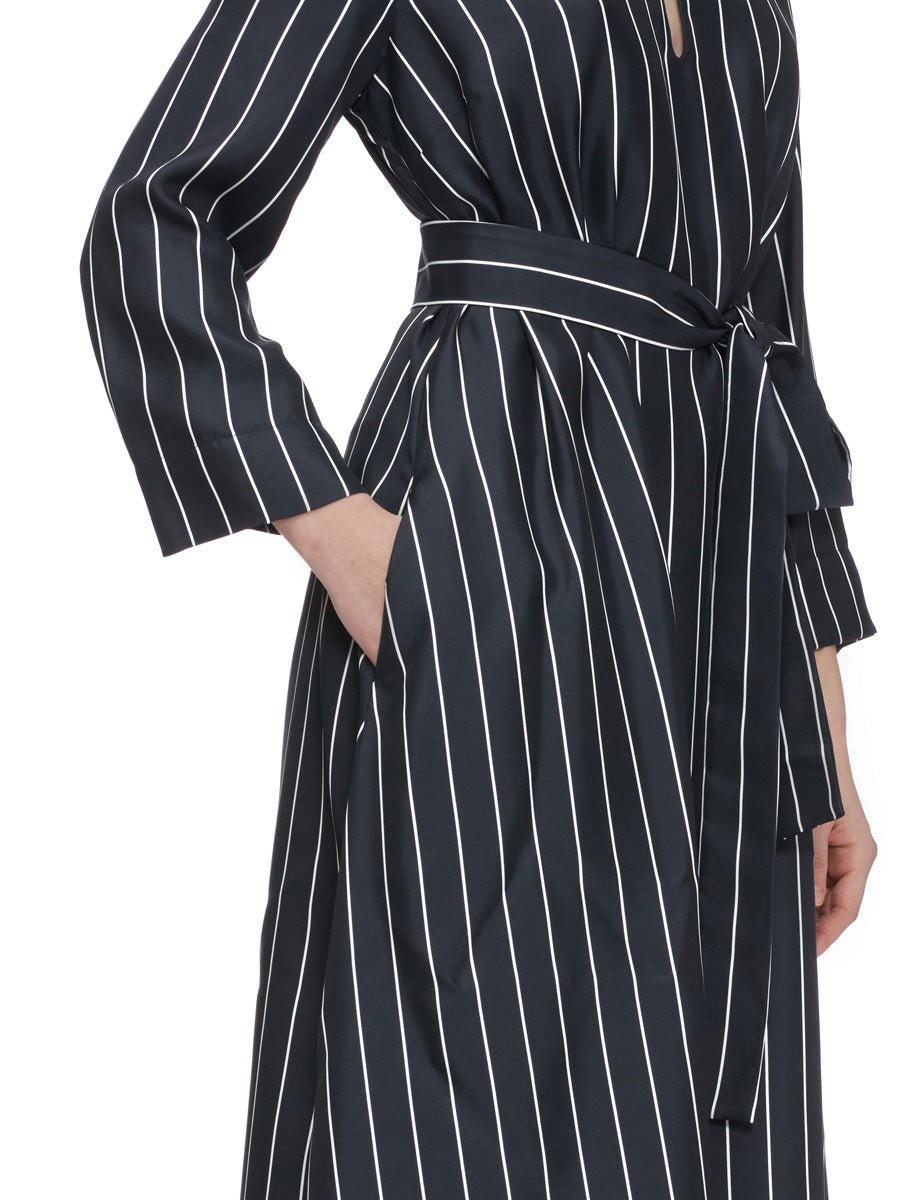 abito gessato blu navy - co.go - abito