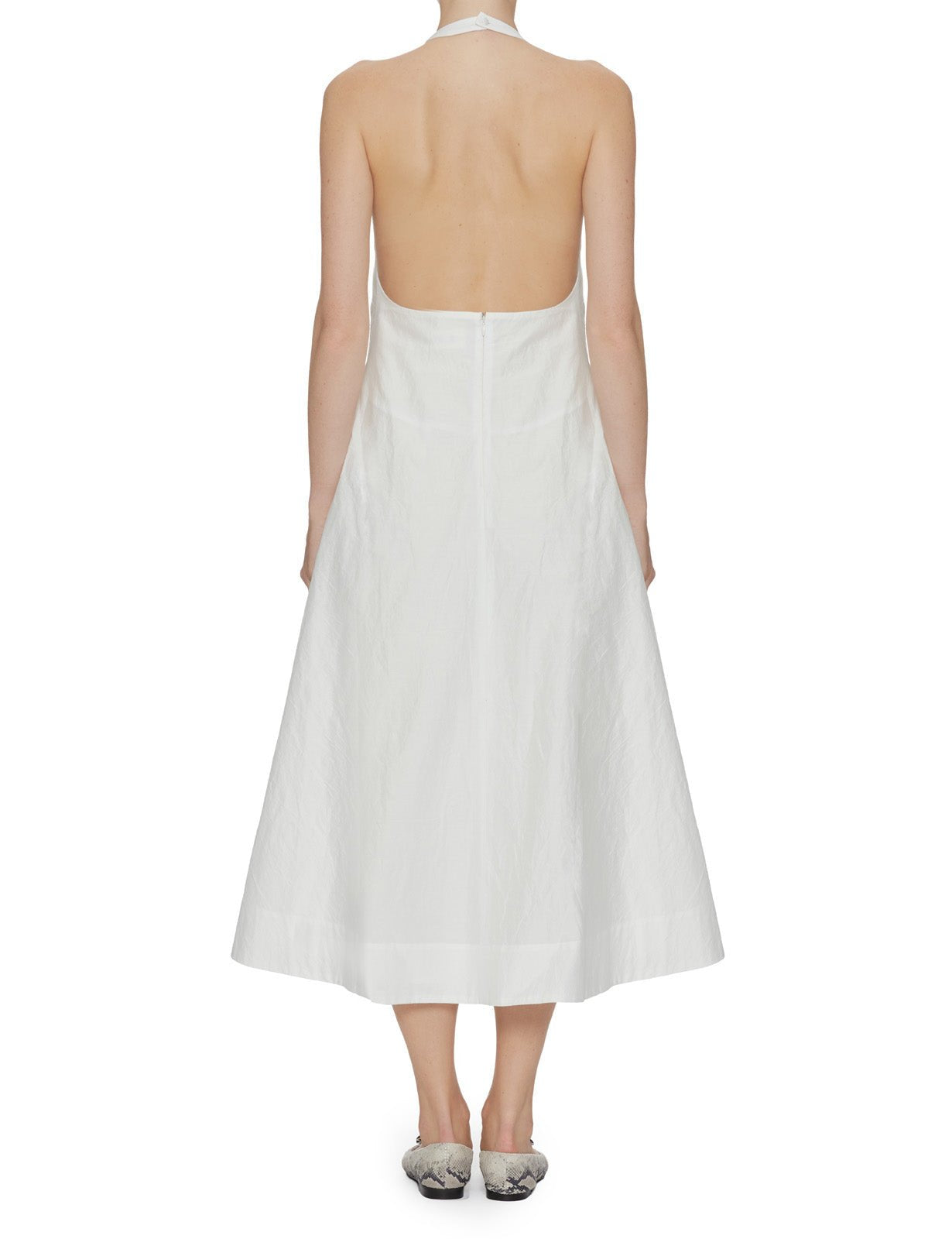 abito halter cotone off white - rohe - abito