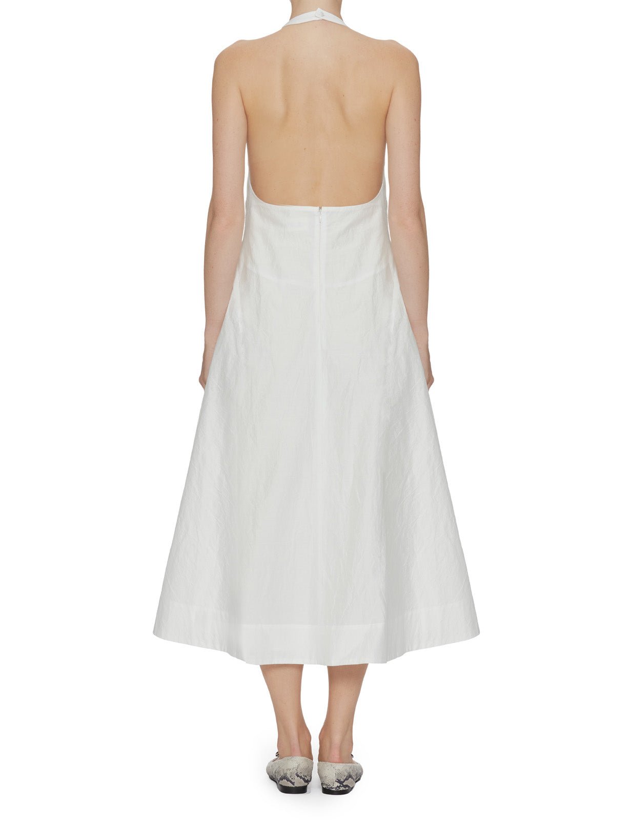abito halter cotone off white - rohe - abito
