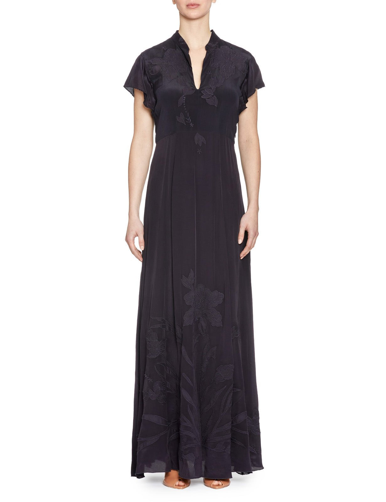 abito iris velvet crepe de chine notte - forte forte - abito