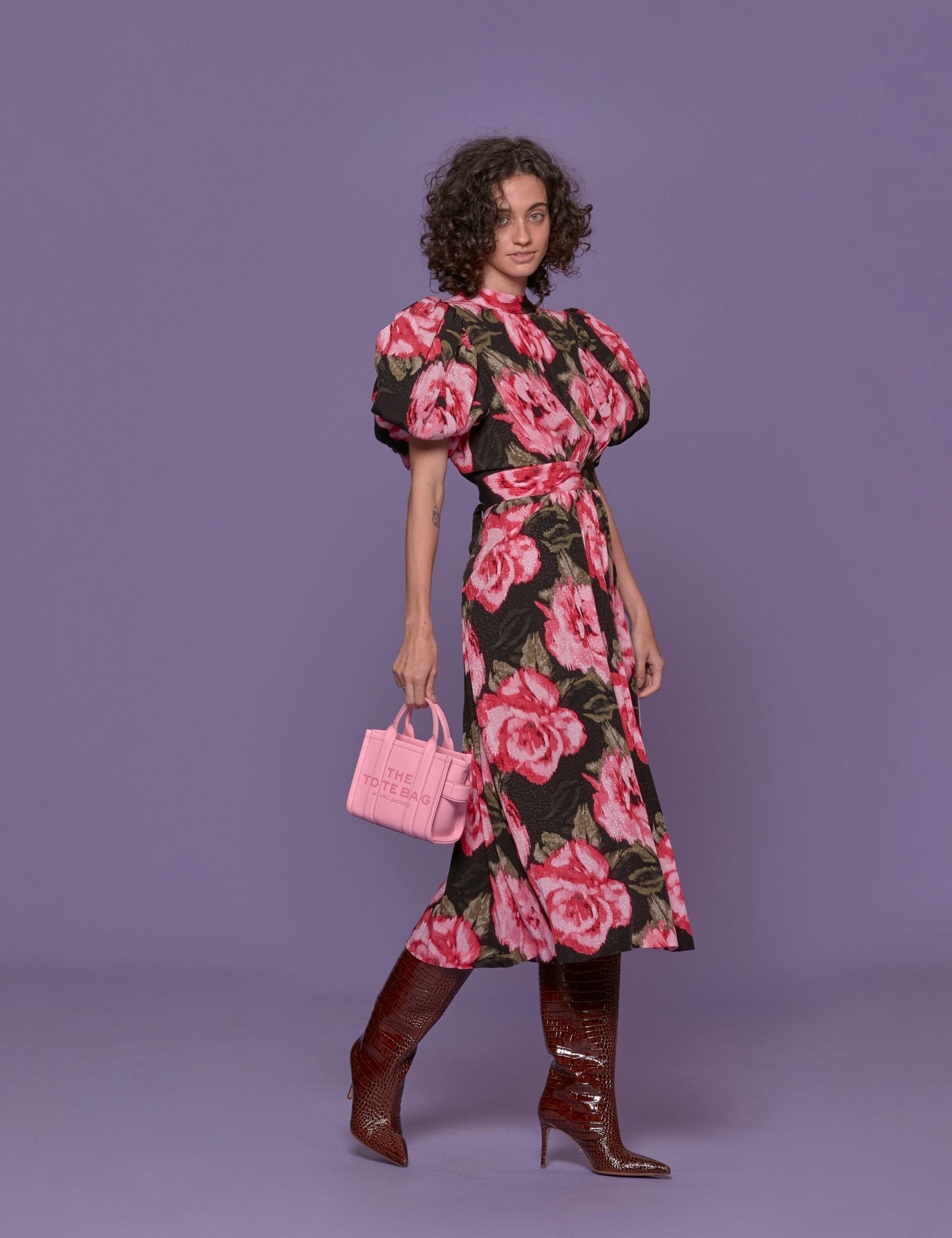 abito jacquard fiori - rotate - abito