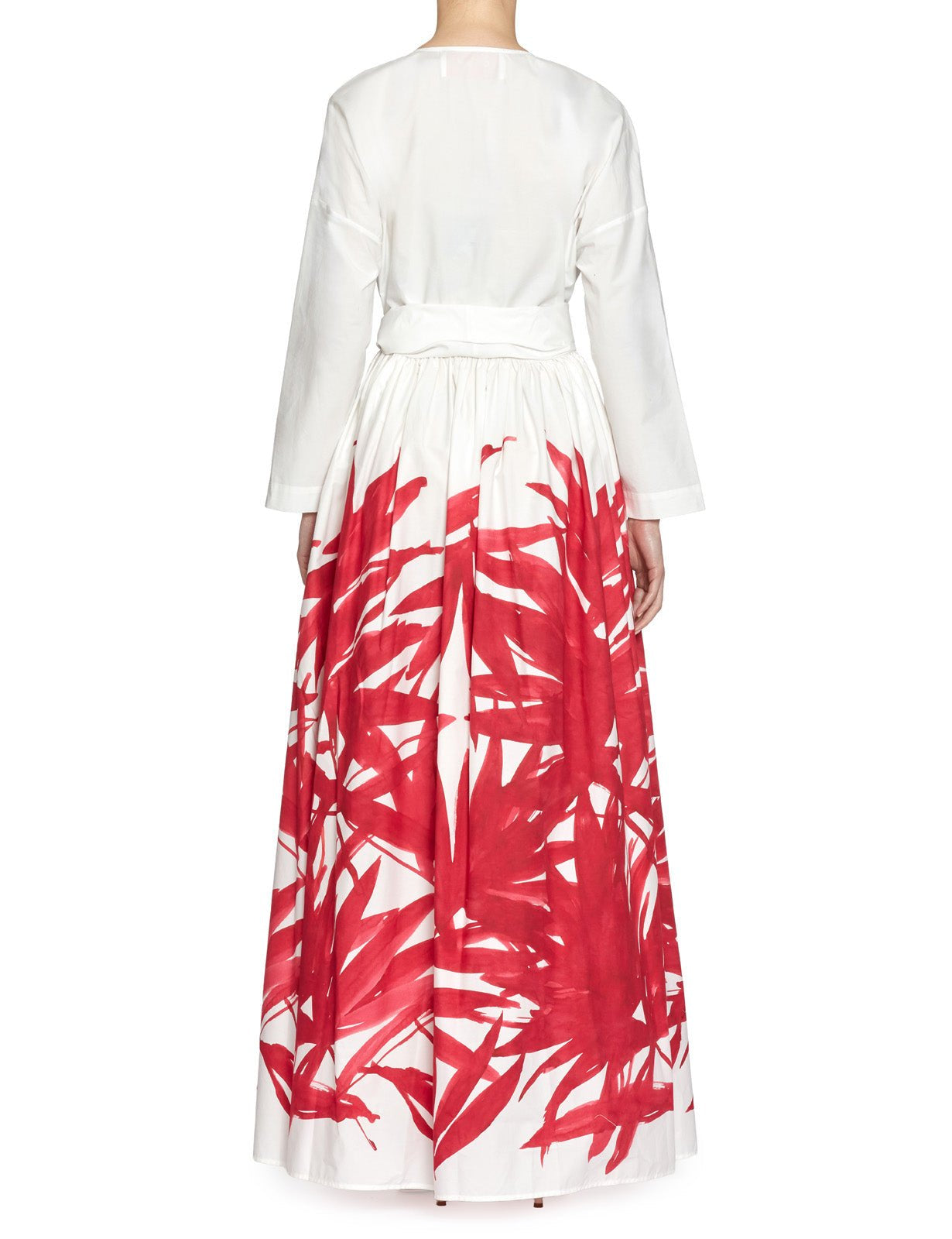 abito jap cotone bianco rosso - co.go - abito