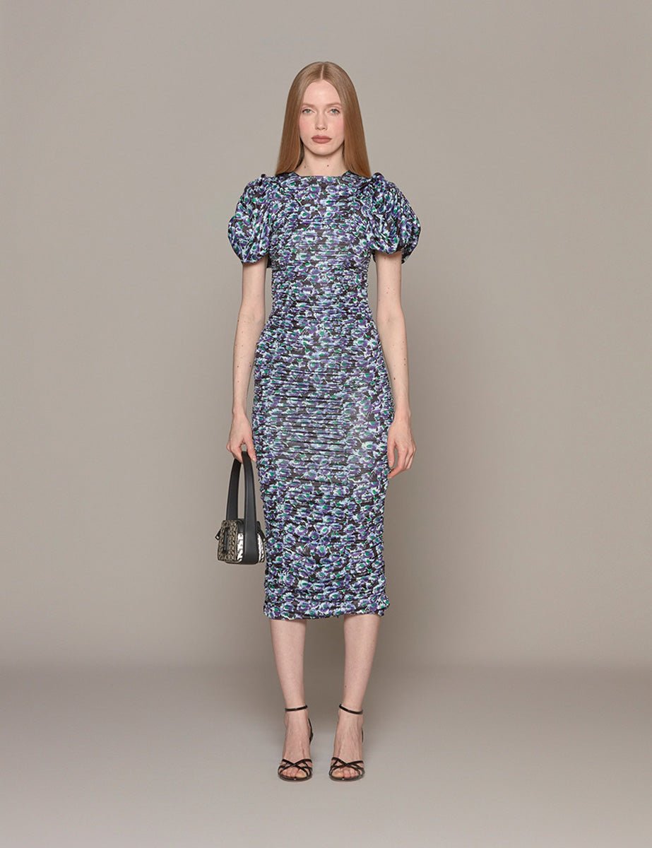 abito jersey manica puff tap shoe - rotate - abito