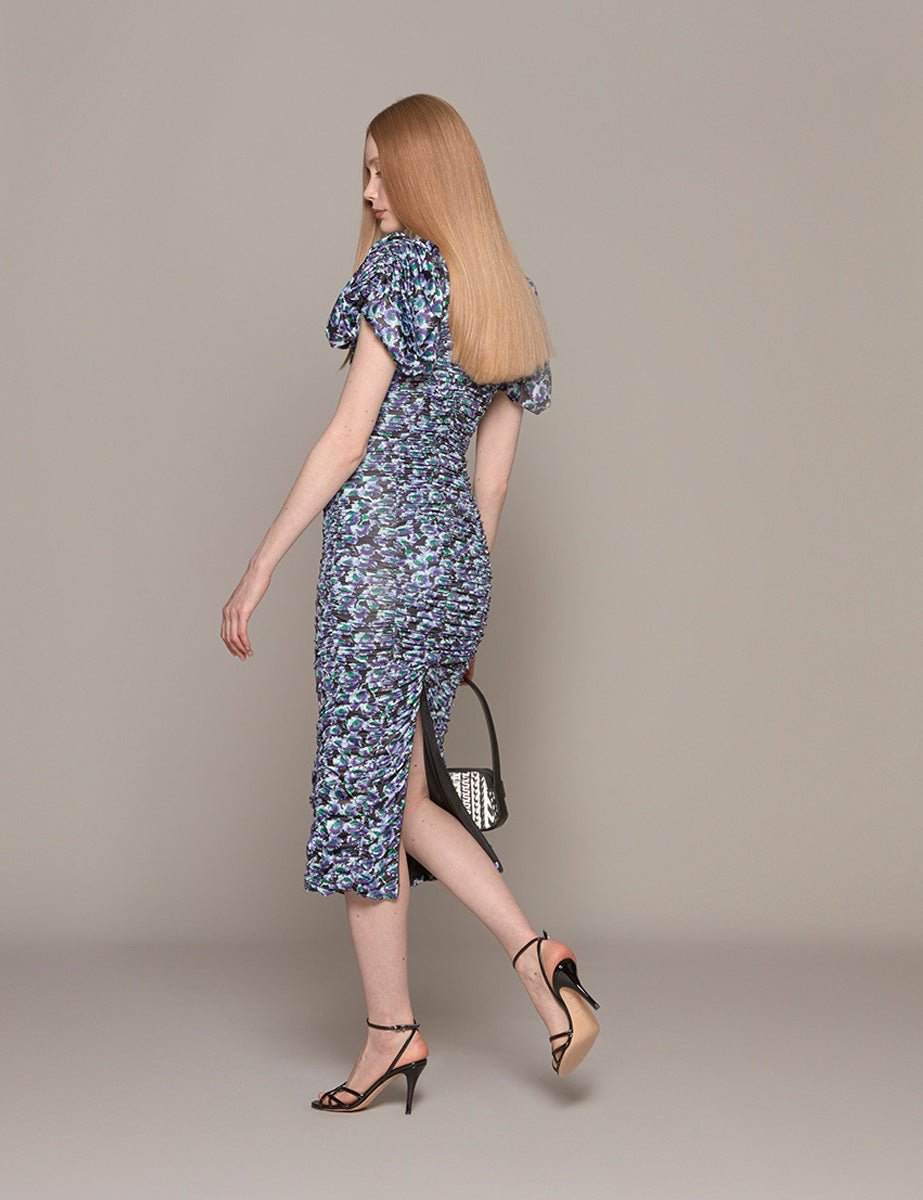 abito jersey manica puff tap shoe - rotate - abito