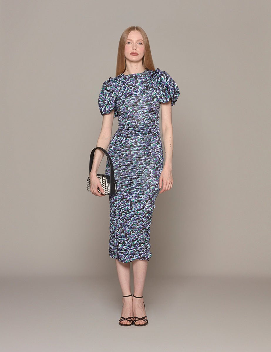 abito jersey manica puff tap shoe - rotate - abito