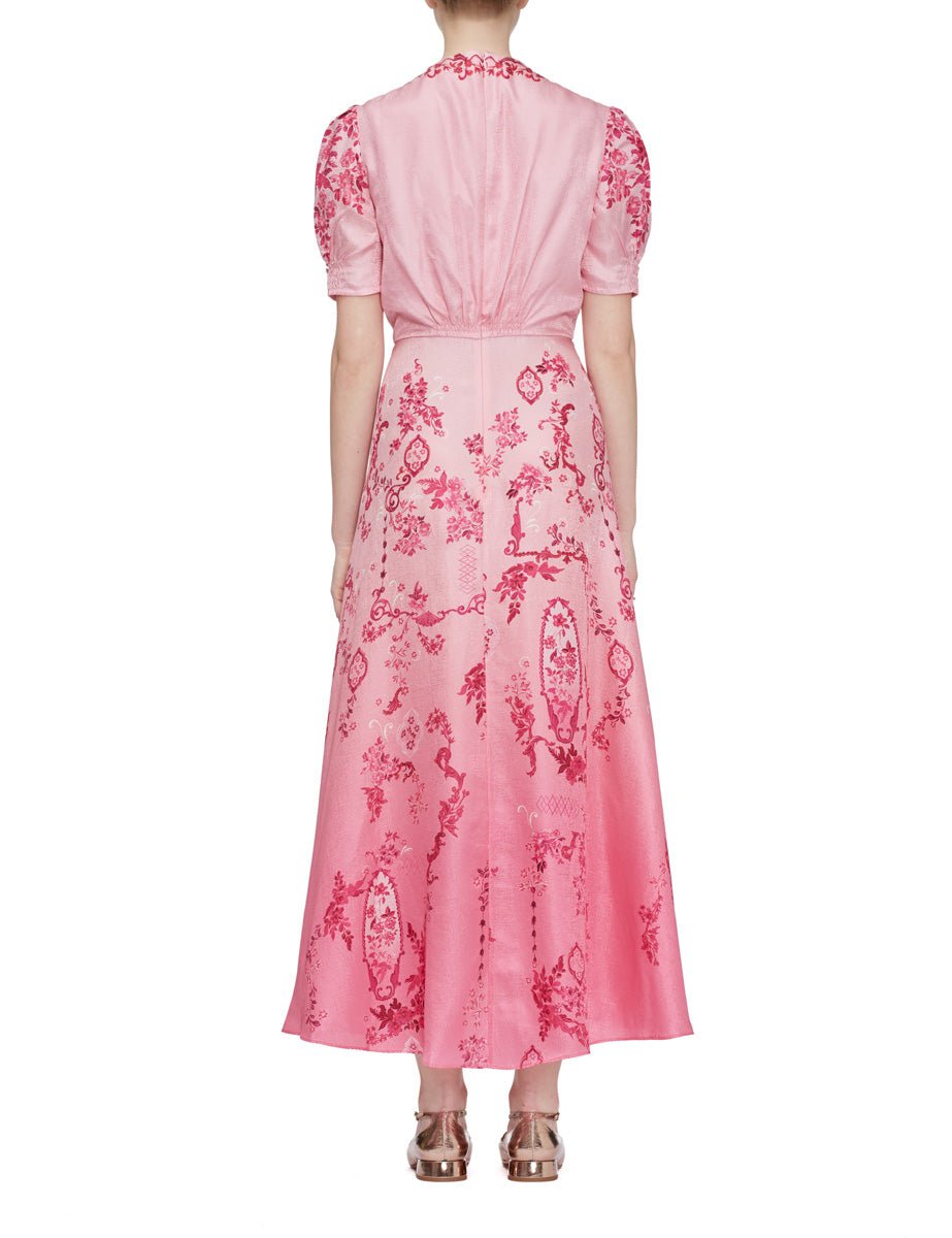 abito lea crackle floral - saloni - abito