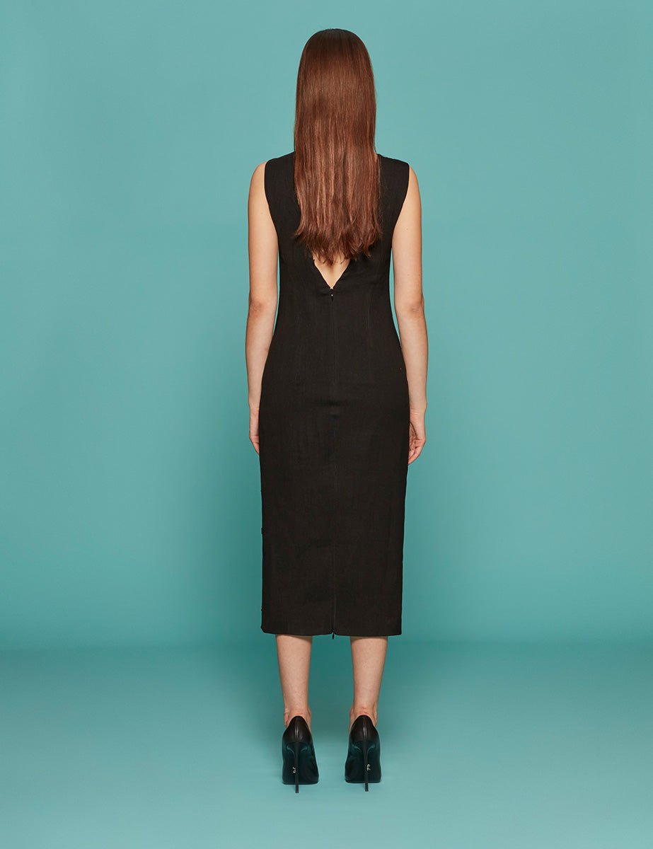 abito longuette cristalli multicolor nero - n21 alessandro dell'acqua - abito