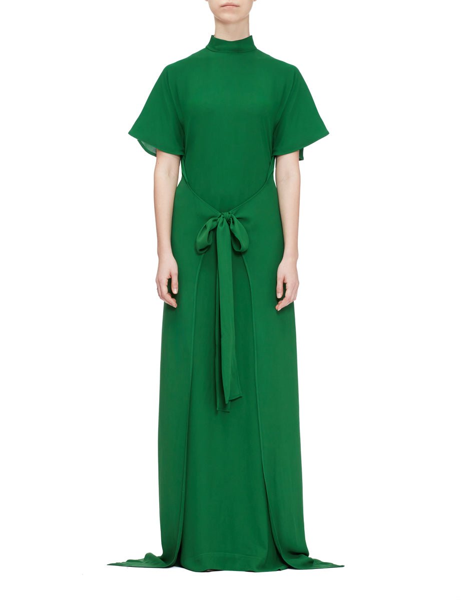 abito lungo mantella verde - n21 alessandro dell'acqua - abito