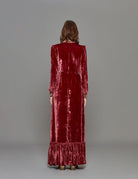 abito lungo velluto selena berry - muzungu sisters - abito
