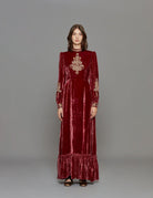 abito lungo velluto selena berry - muzungu sisters - abito
