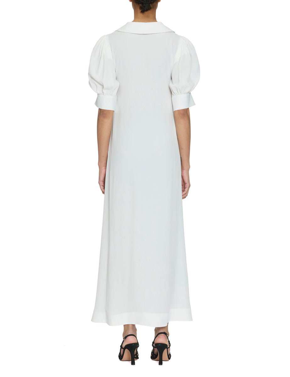 abito manica puff fiocco bianco - vivetta - abito