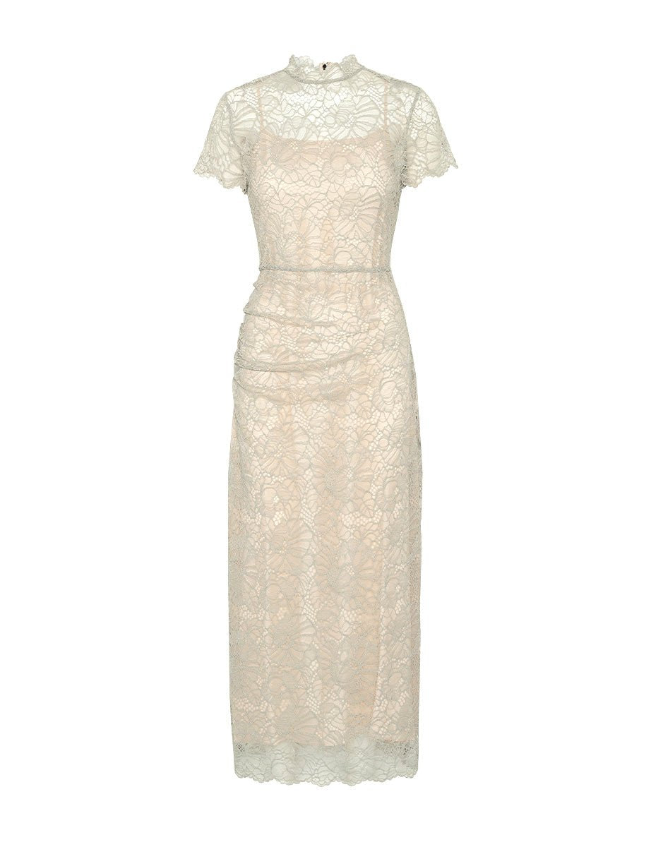 abito midi lace long alloy - rotate - abito