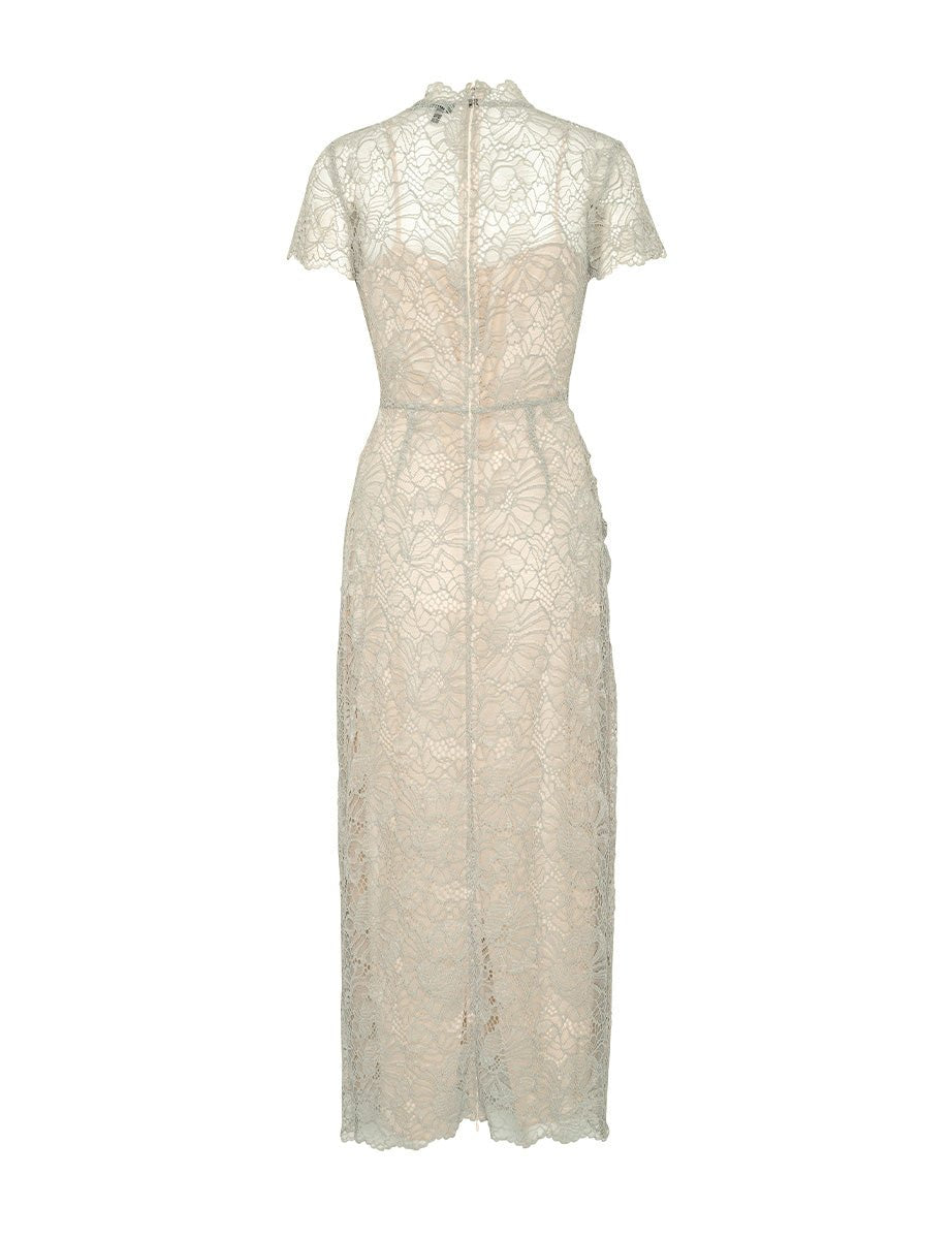 abito midi lace long alloy - rotate - abito