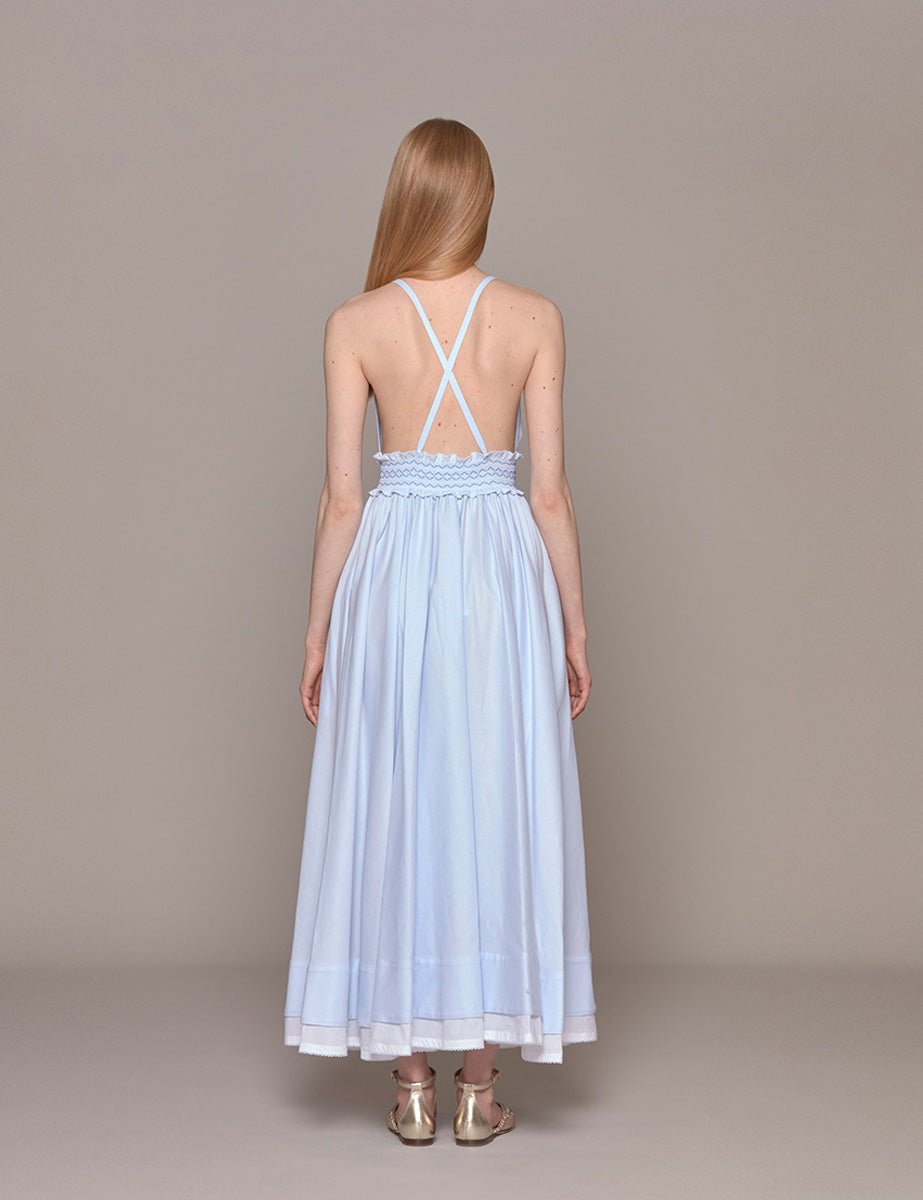 abito oxford heavenly azzurro - vivetta - abito