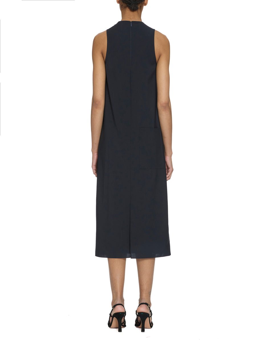 abito pannello tropical wool navy - tibi - abito