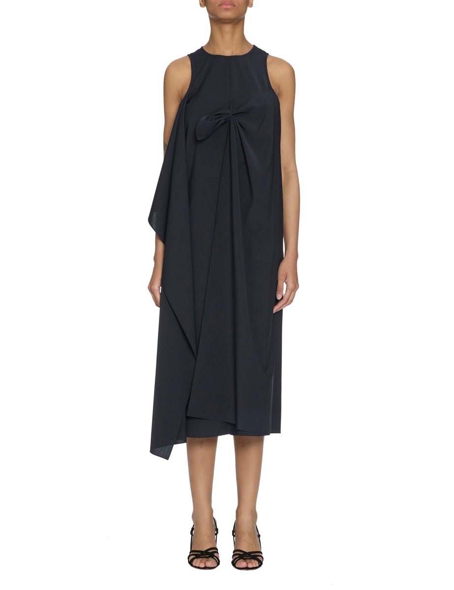 abito pannello tropical wool navy - tibi - abito