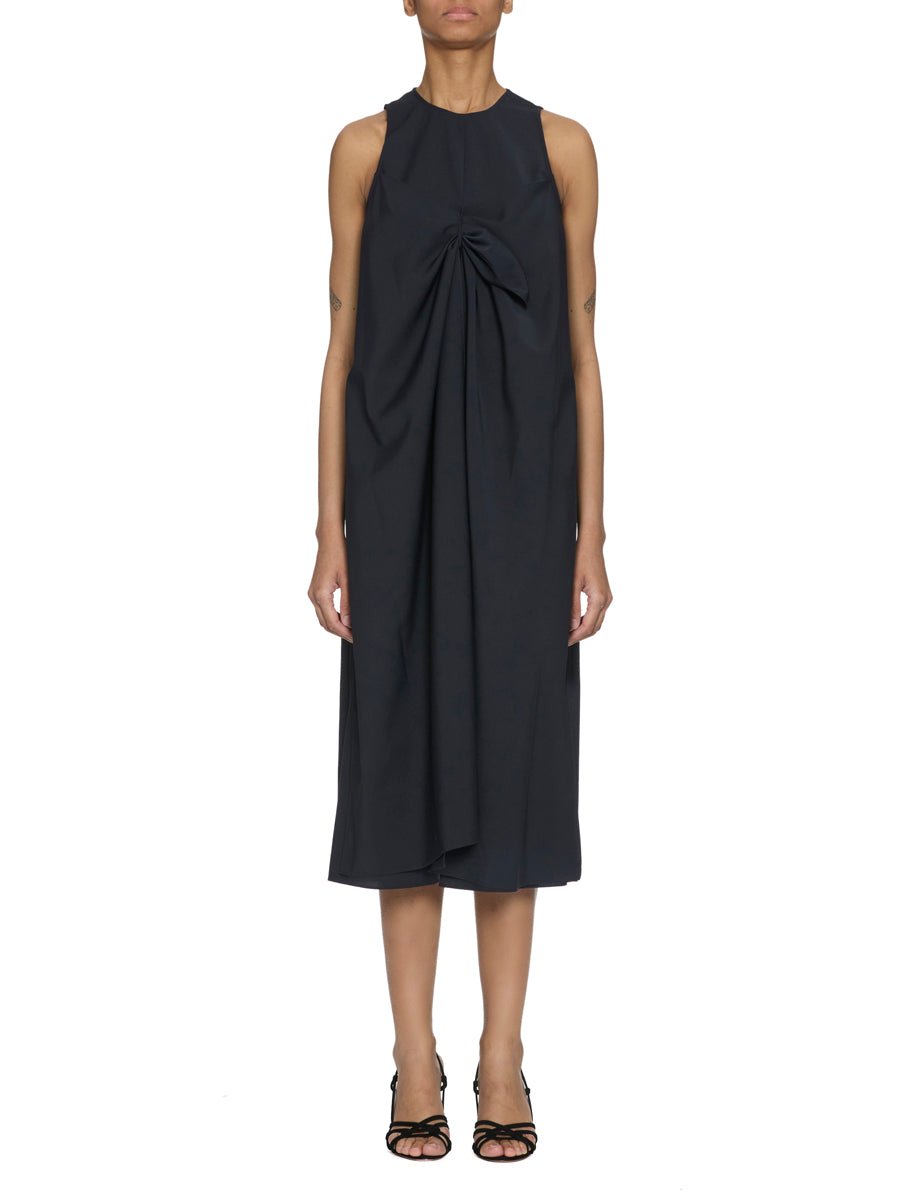 abito pannello tropical wool navy - tibi - abito