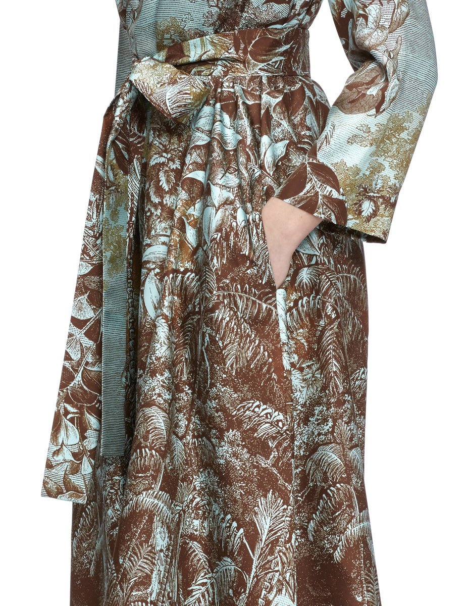 abito pinstriped floreale carta da zucchero - co.go - abito