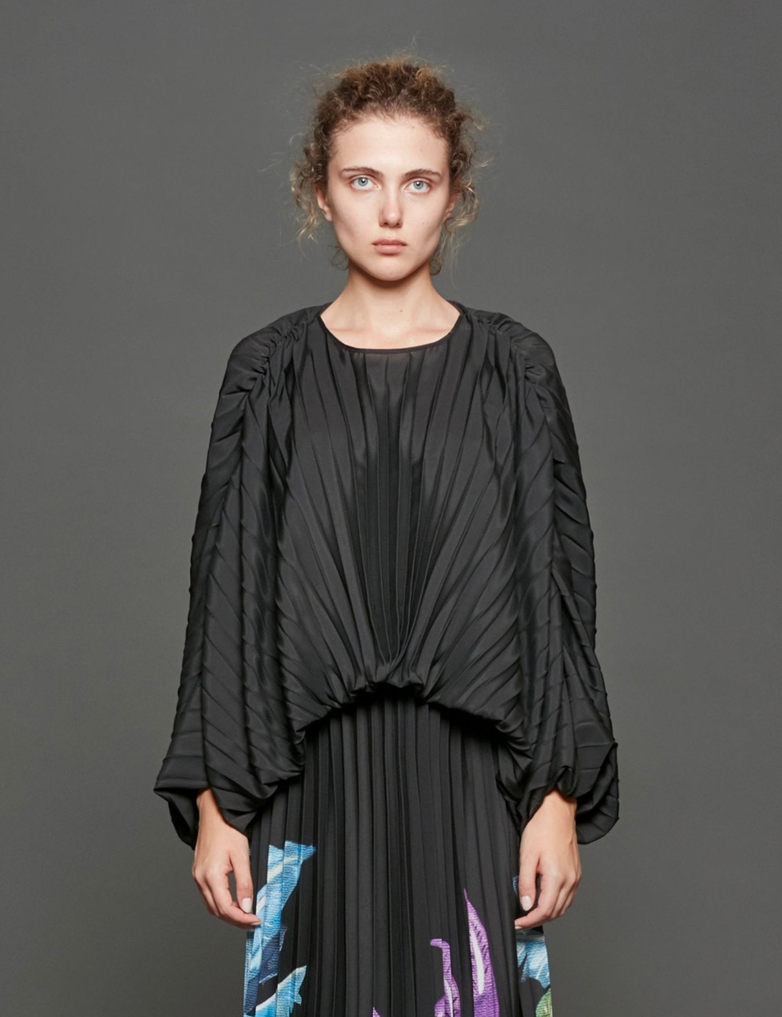 abito plisse nero - stella jean - abito