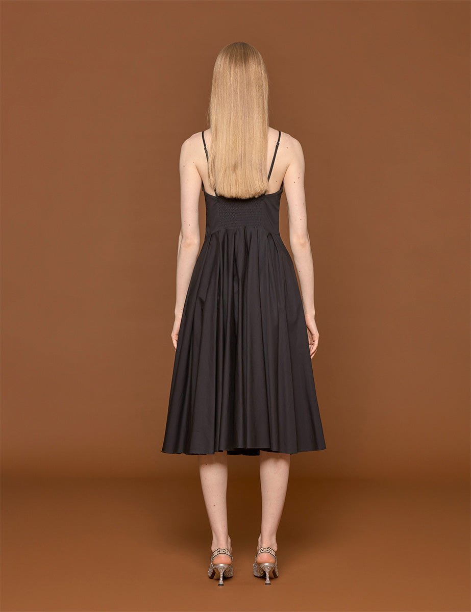 abito ricamo colombe nero - stella jean - abito