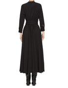 abito scollo revers nero - blufrida - abito