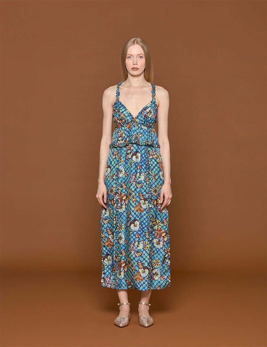 abito sigrid azul - ulla johnson - abito