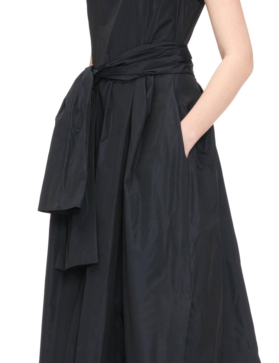 abito spacchi laterali blu notte - co.go - abito