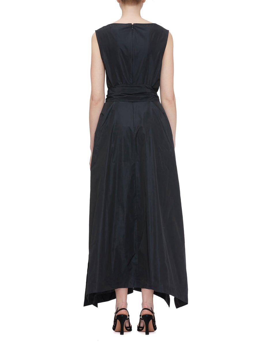 abito spacchi laterali blu notte - co.go - abito