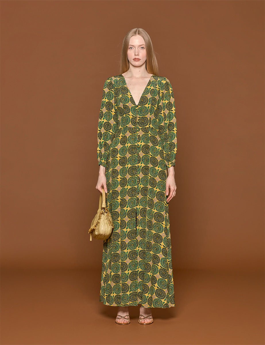 abito tania snake green - muzungu sisters - abito