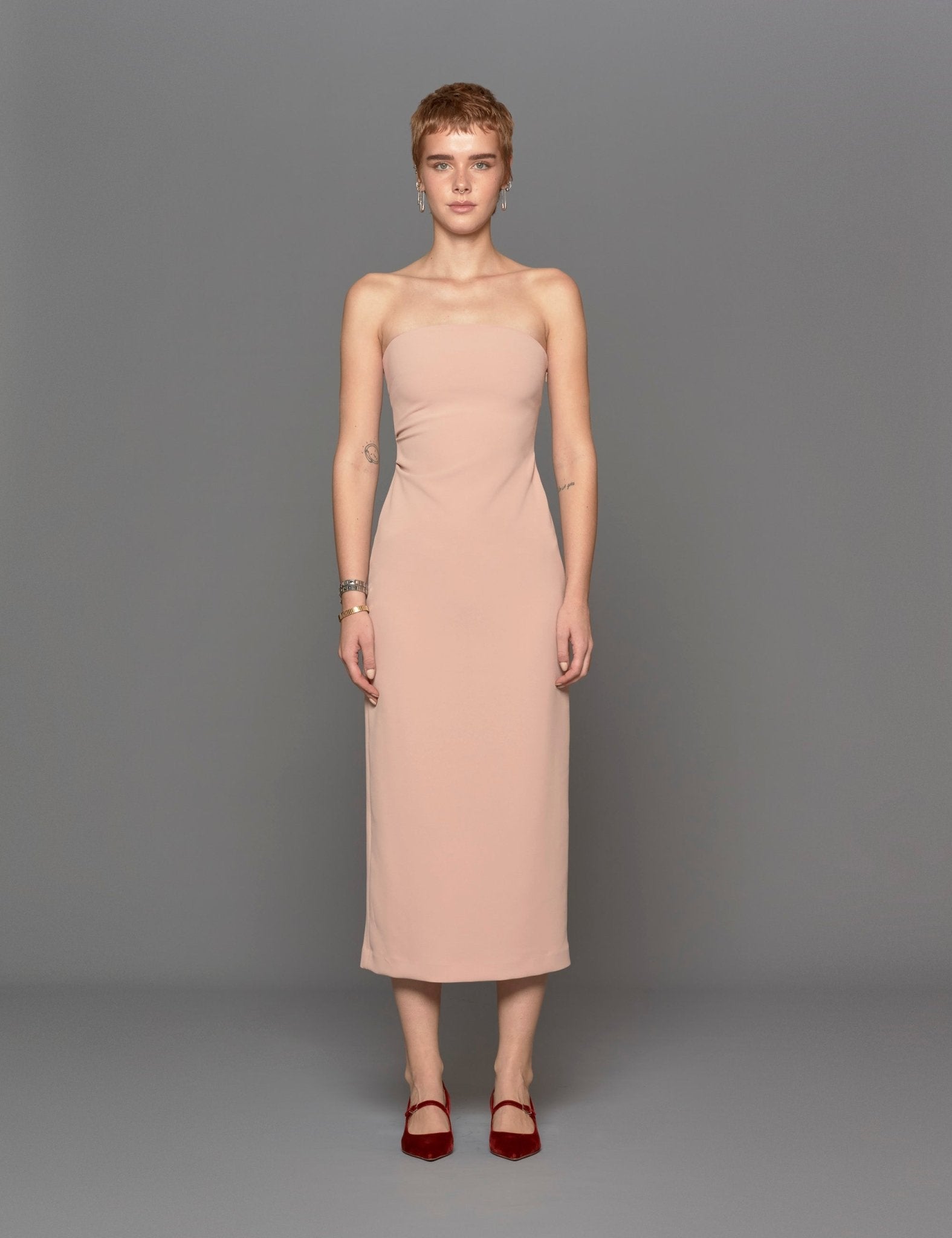 abito tubino rosa - blufrida - abito