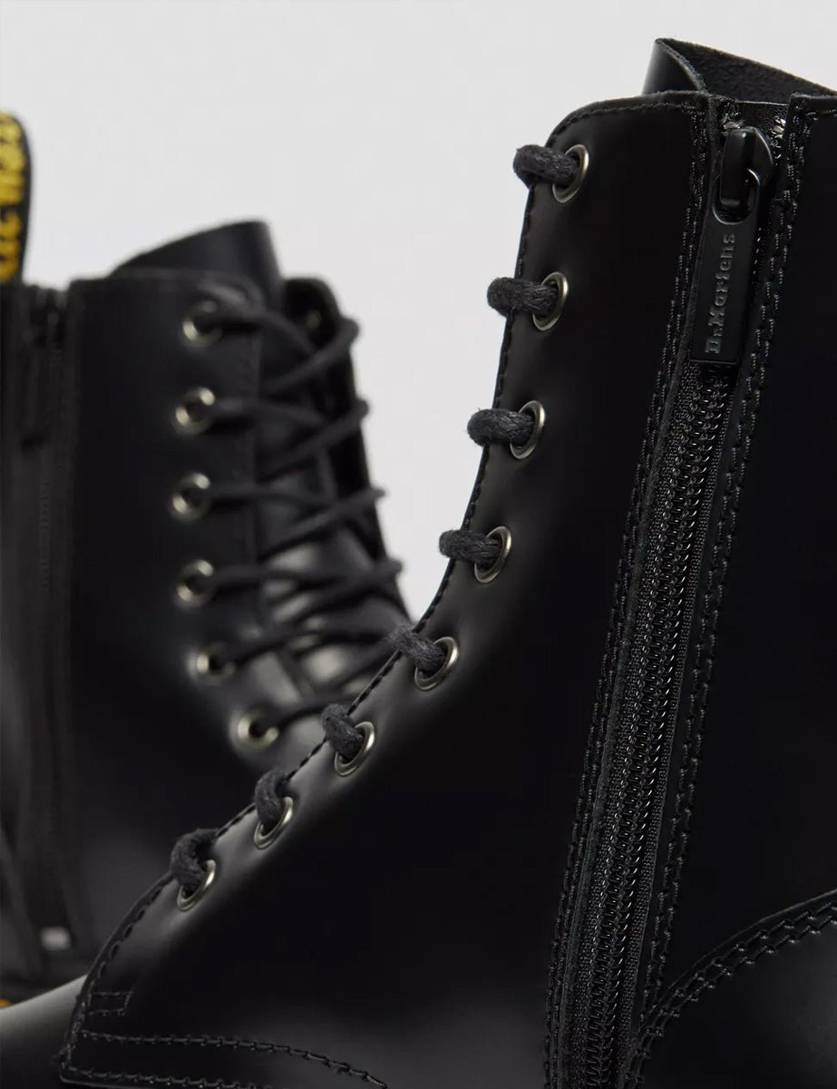 anfibio jadon black polished smooth - dr martens - anfibio