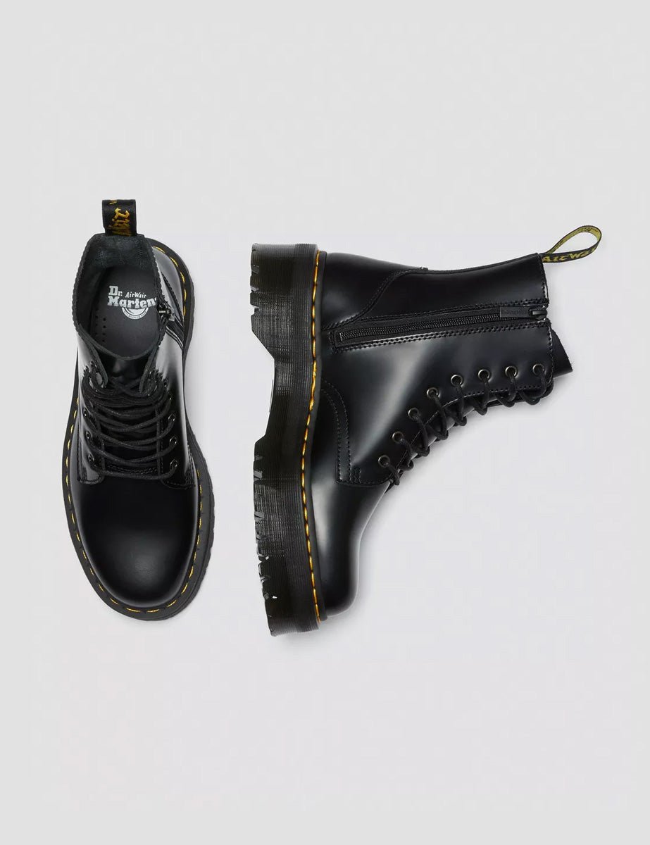 anfibio jadon black polished smooth - dr martens - anfibio