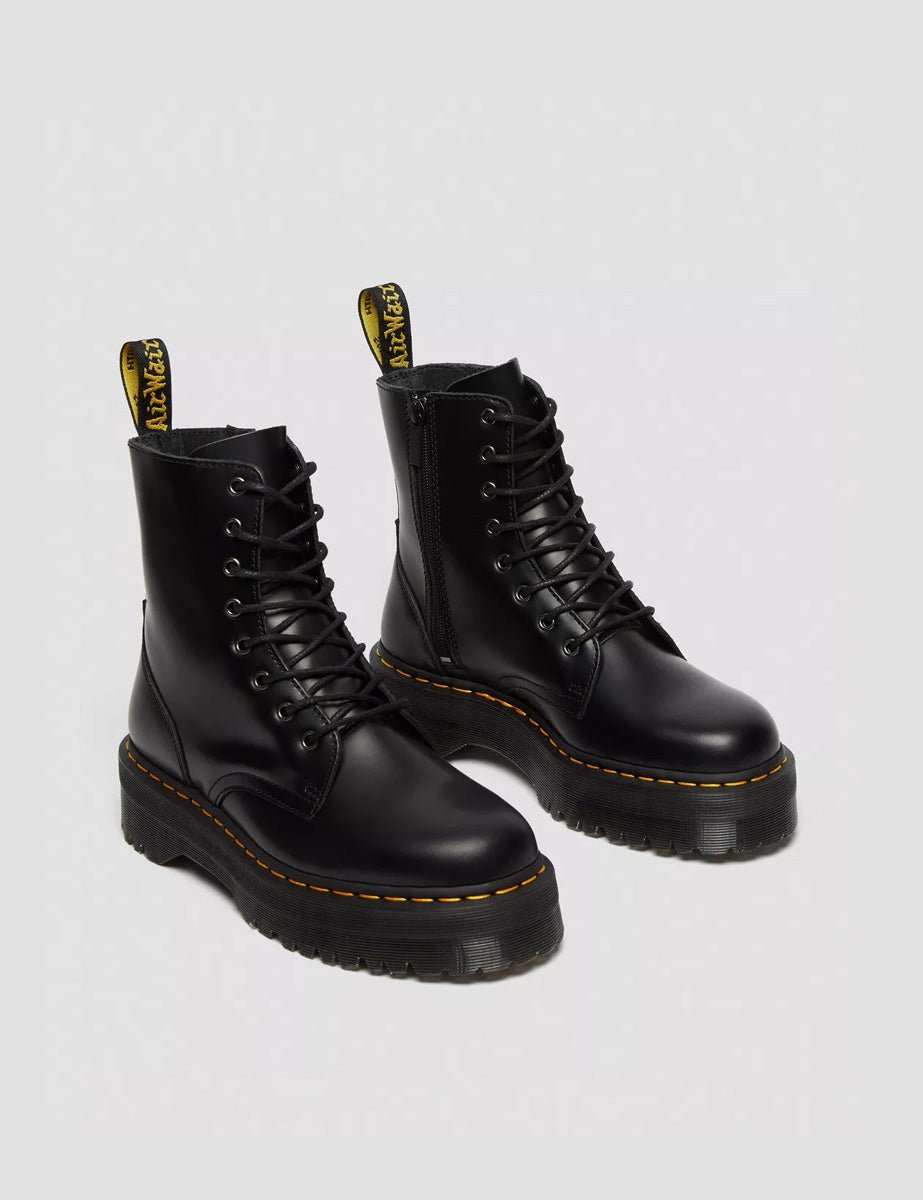 anfibio jadon black polished smooth - dr martens - anfibio