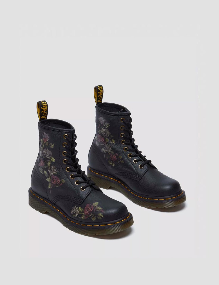anfibio roses black - dr martens - anfibio