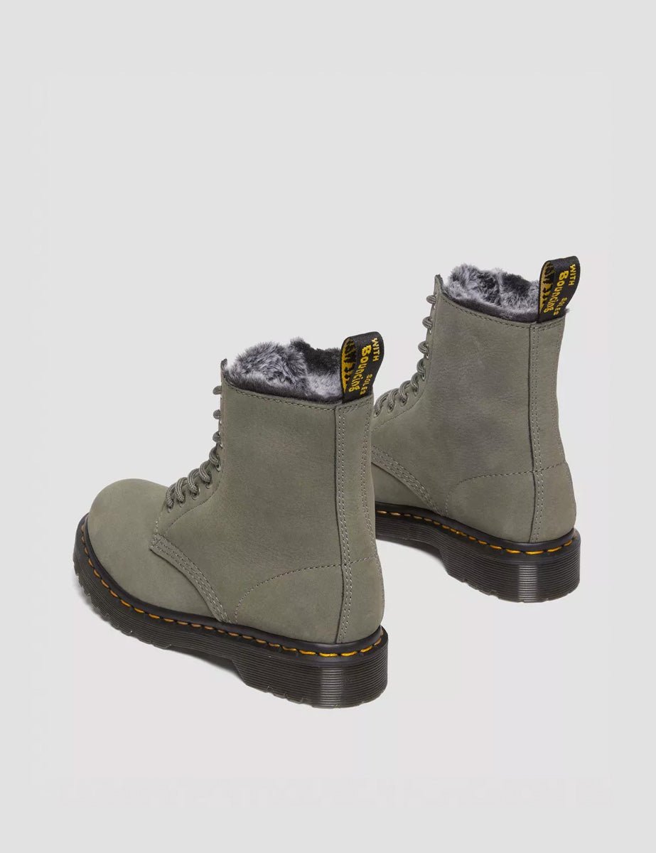 anfibio serena fur nickel grey - dr martens - anfibio