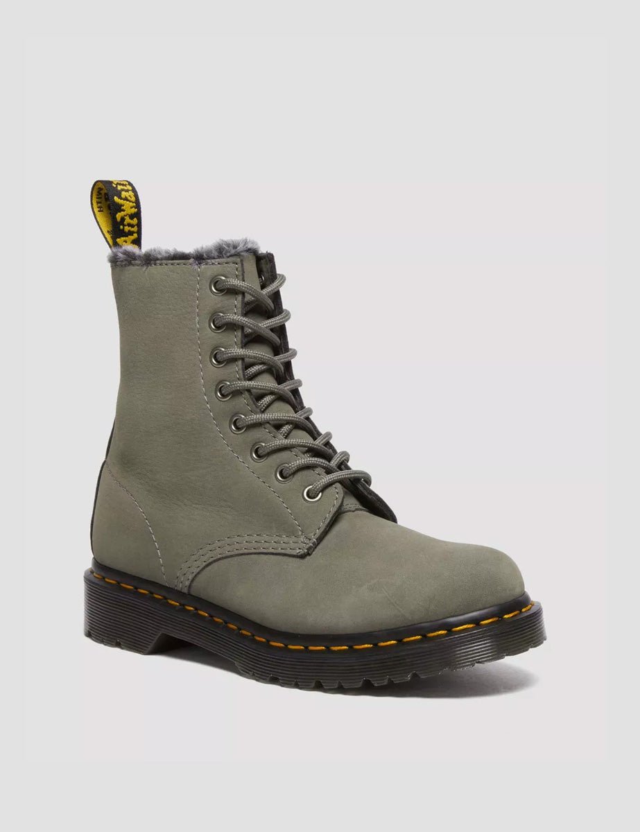 anfibio serena fur nickel grey - dr martens - anfibio