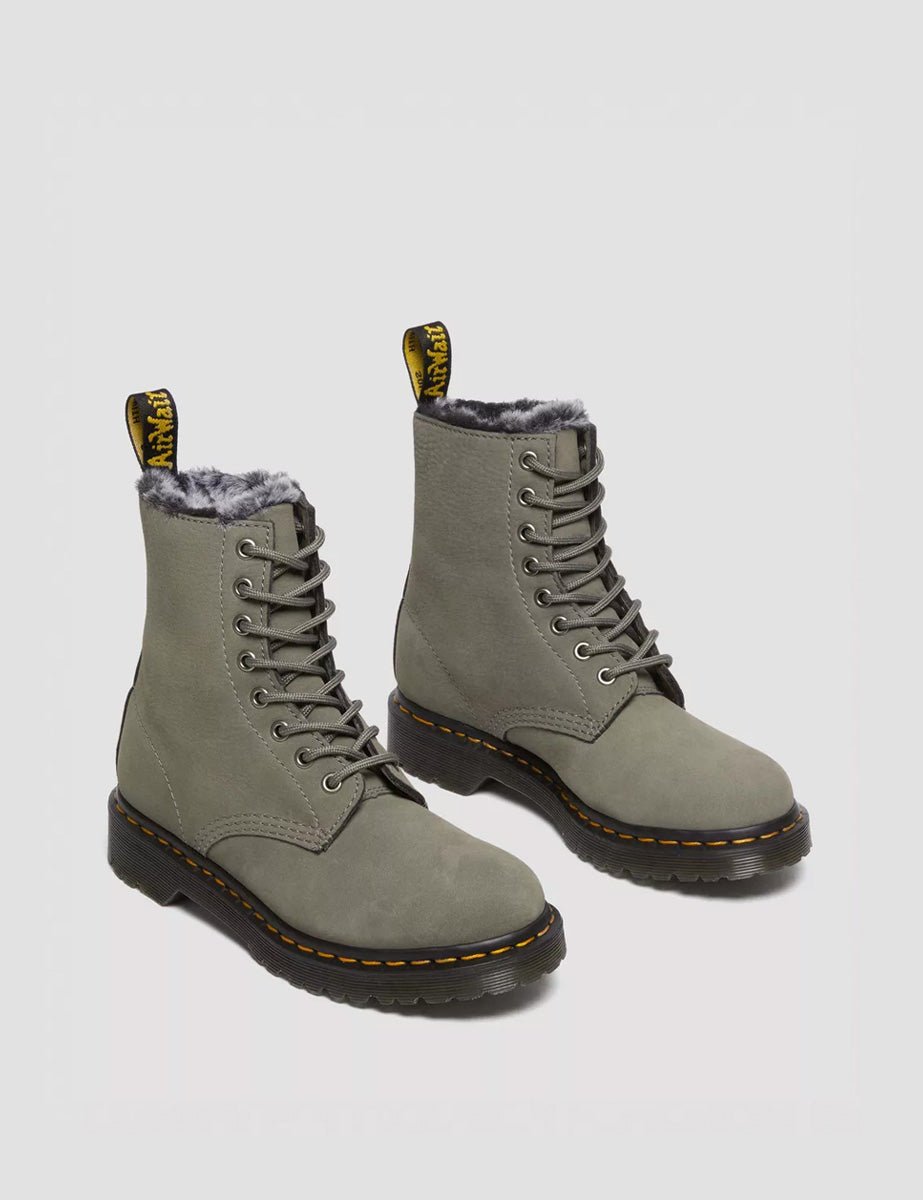 anfibio serena fur nickel grey - dr martens - anfibio