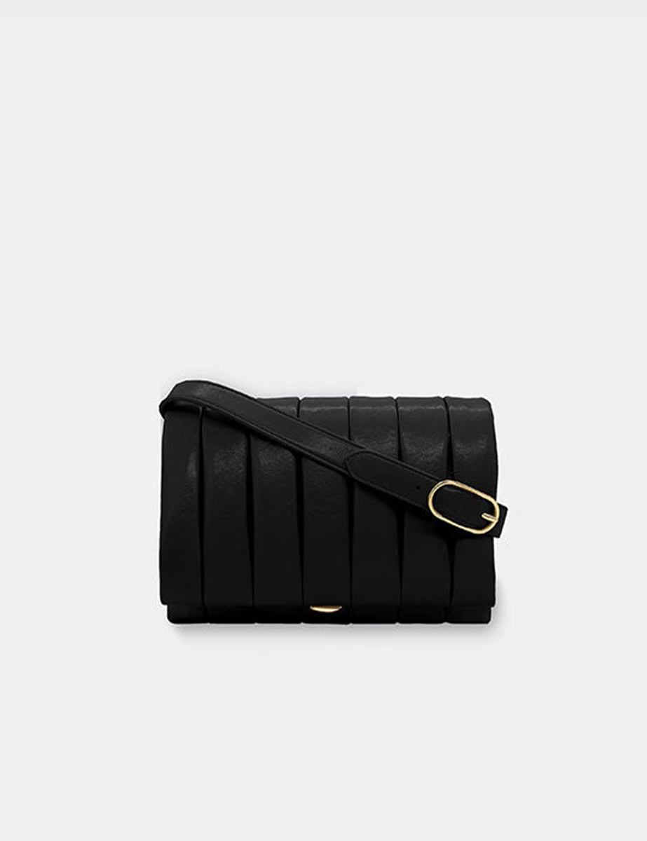 bag feronia vegan black - the moire - clutch