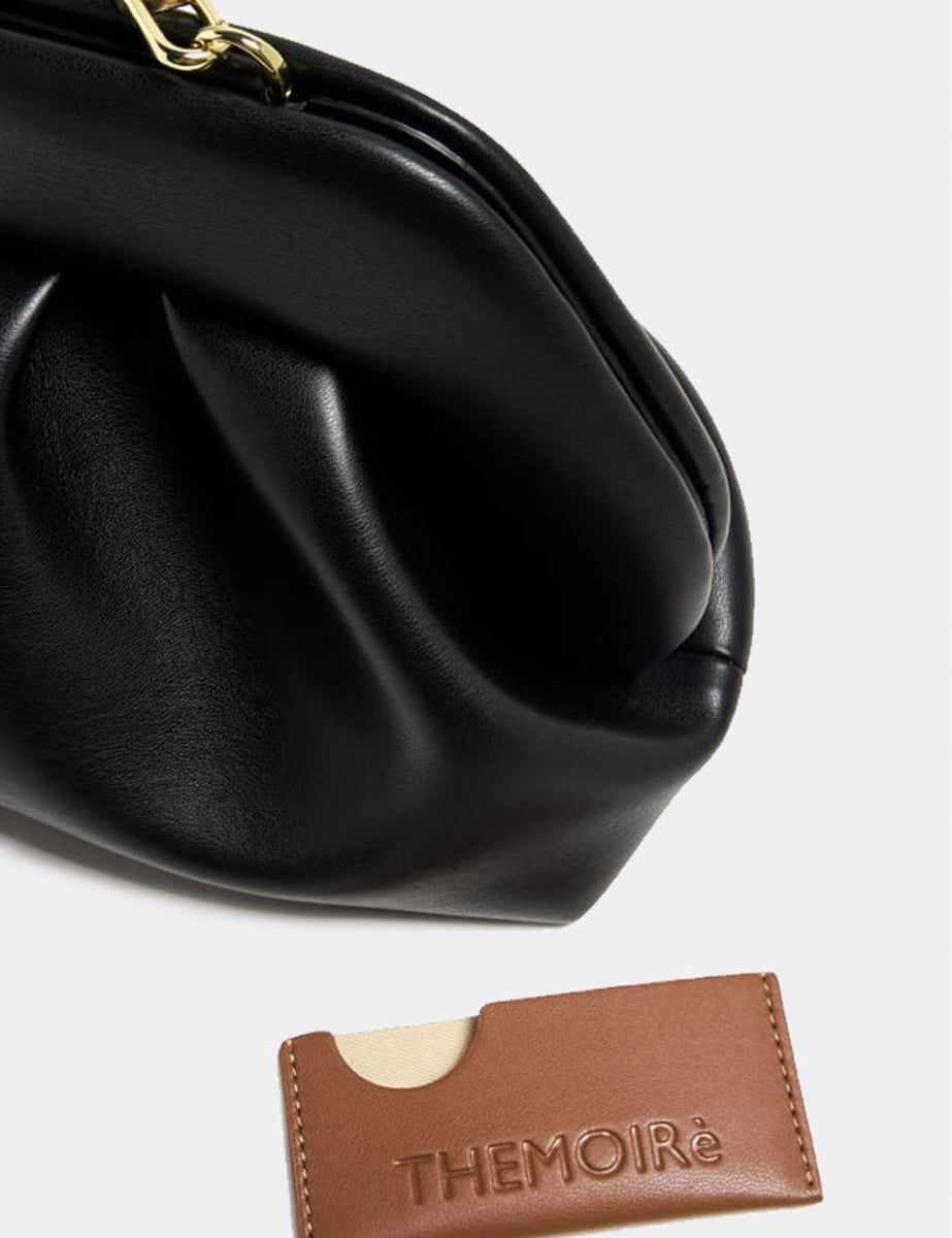 bag tia vegan black - the moire - clutch