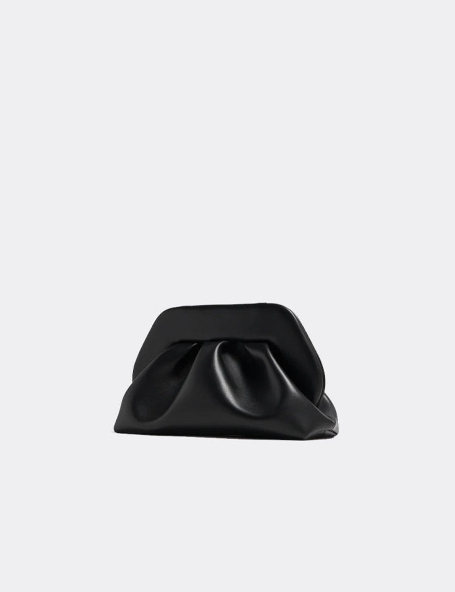 bag tia vegan black - the moire - clutch